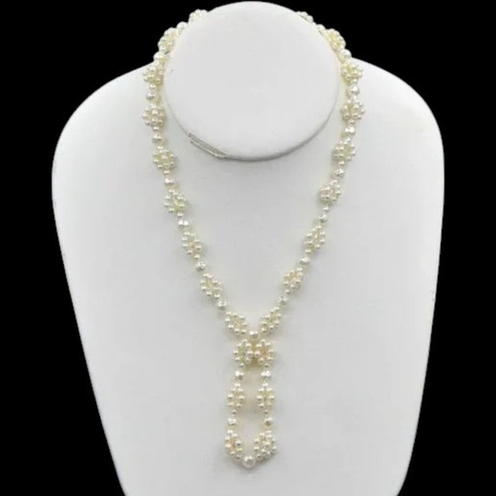 Faux Pearl & Aroura Borealis Choker